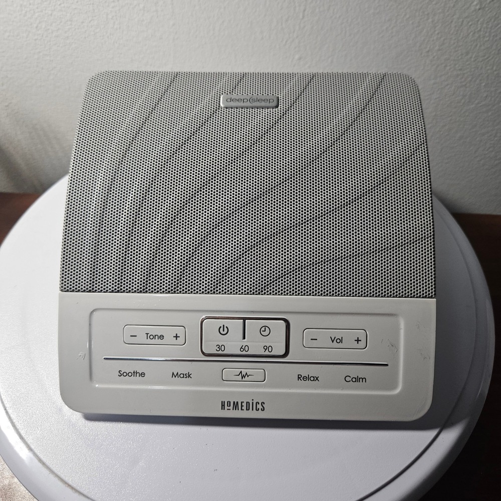 HoMedics HDS-1000 Deep Sleep Sound Machine White Silver White Noise Timer